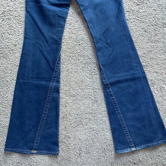 TRUE RELIGION JOEY TWISTED LEG LOW RISE BELL BOTTOm JEANS - MADE IN USA -27 TALL - Picture 6 of 16